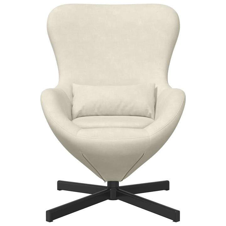 Æggestol Creme 63 x 73 x 90 cm Fløjl