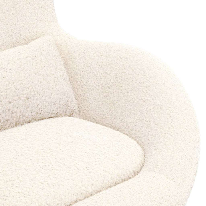 Æggestol Creme 63 x 73 x 90 cm Krøllet Uld-lignende Stof