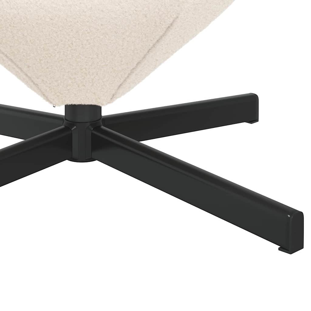 Æggestol Creme 63 x 73 x 90 cm Krøllet Uld-lignende Stof