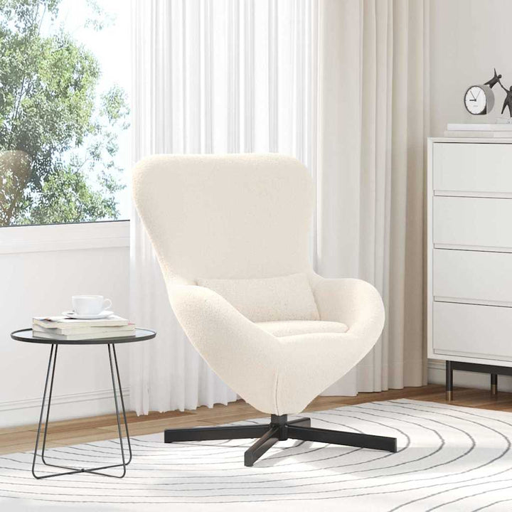 Æggestol Creme 63 x 73 x 90 cm Krøllet Uld-lignende Stof