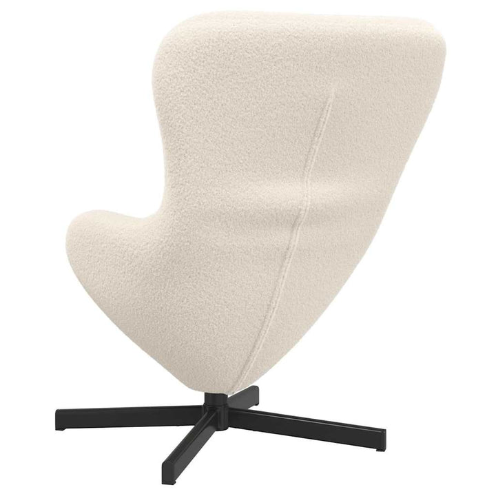 Æggestol Creme 63 x 73 x 90 cm Krøllet Uld-lignende Stof