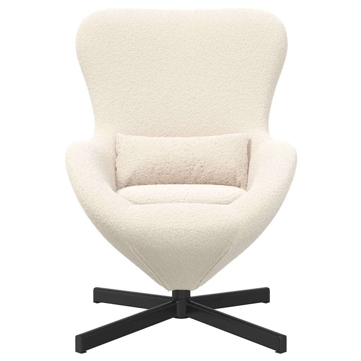 Æggestol Creme 63 x 73 x 90 cm Krøllet Uld-lignende Stof