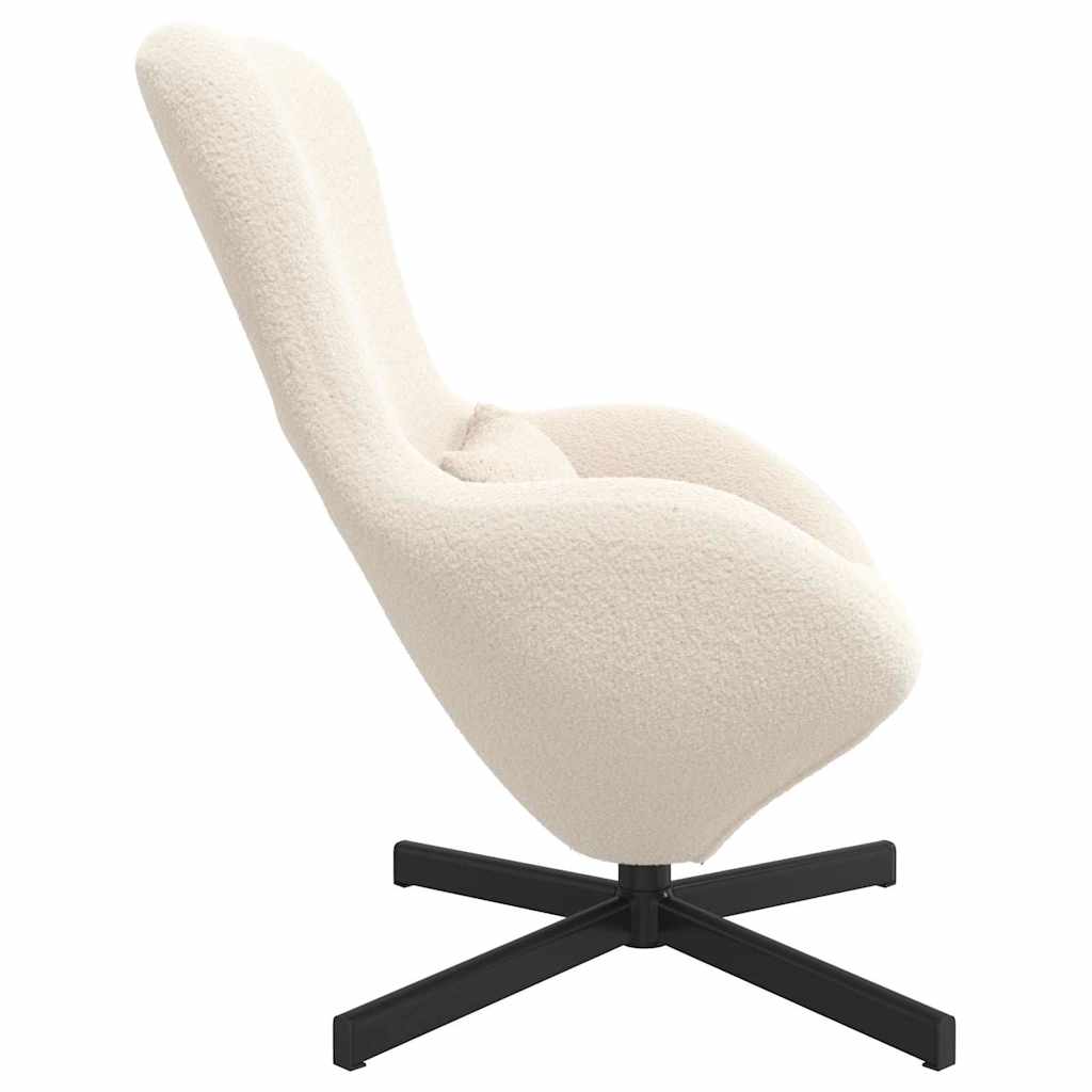Æggestol Creme 63 x 73 x 90 cm Krøllet Uld-lignende Stof