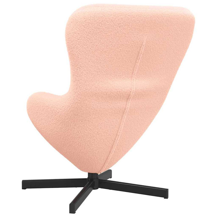 Æggestol Lyserød 63 x 73 x 90 cm Krøllet Uld-lignende Stof