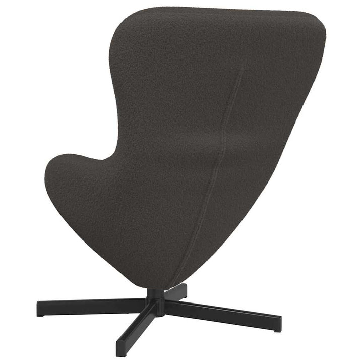 Æggestol Mørkegrå 63 x 73 x 90 cm Krøllet Uld-lignende Stof