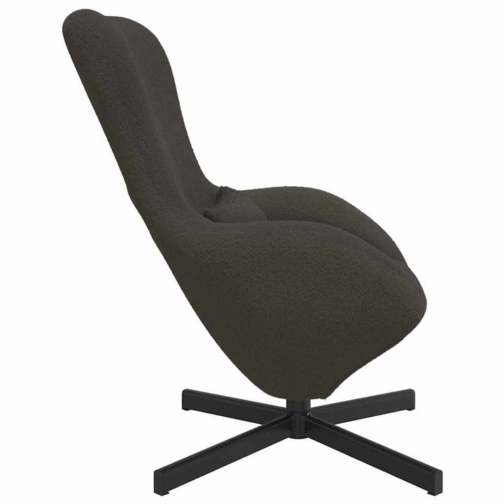 Æggestol Mørkegrå 63 x 73 x 90 cm Krøllet Uld-lignende Stof