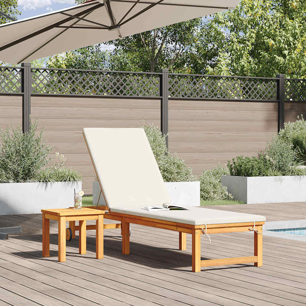 Solstol 1-person Brun 53 x 202 x 89cm Massivt akacietræ