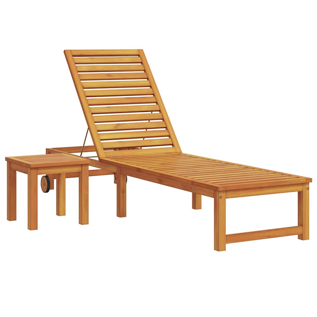 Solstol 1-person Brun 53 x 202 x 89cm Massivt akacietræ