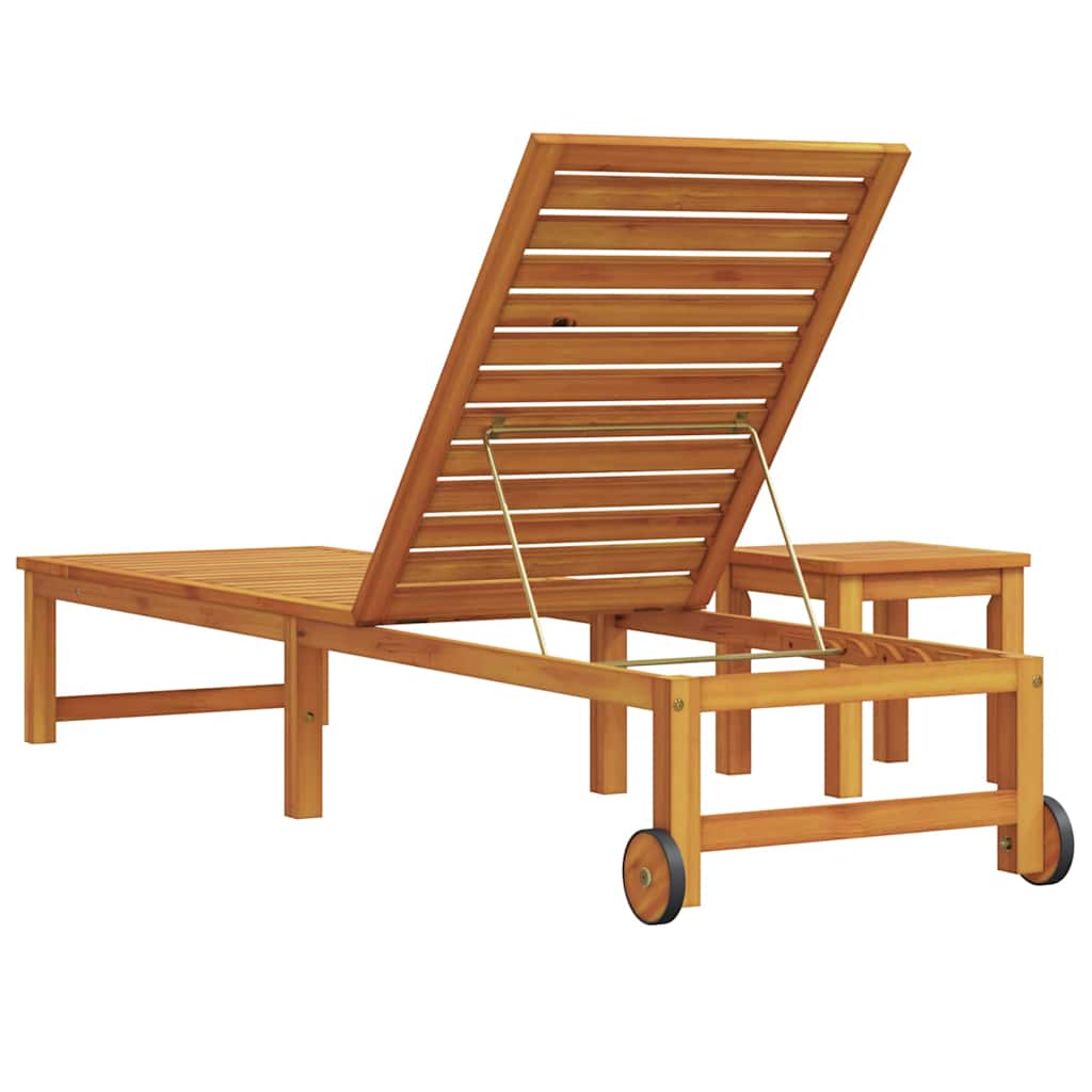 Solstol 1-person Brun 53 x 202 x 89cm Massivt akacietræ