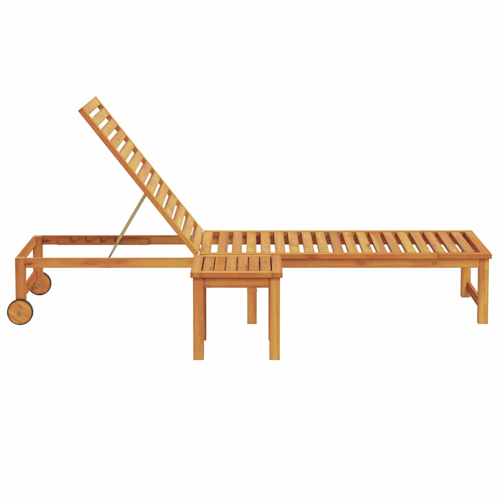 Solstol 1-person Brun 53 x 202 x 89cm Massivt akacietræ