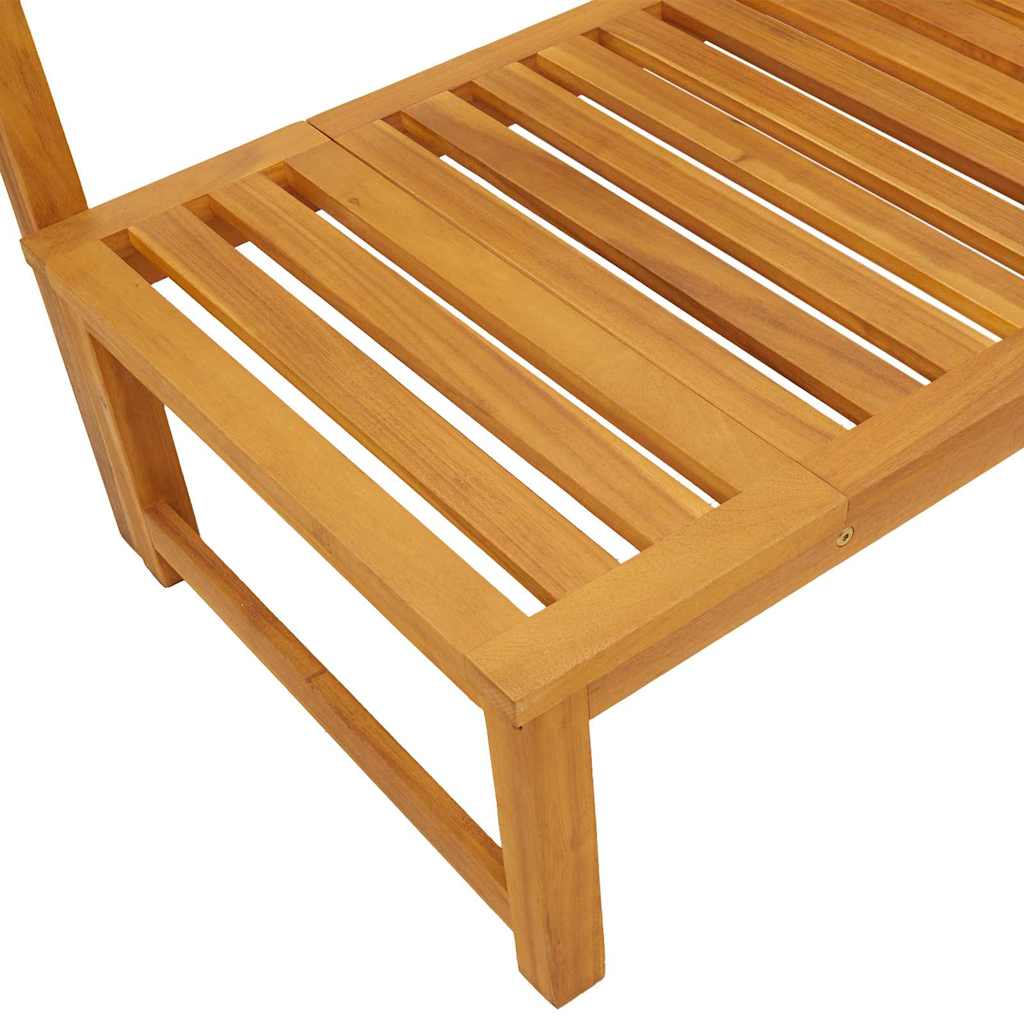 Solstol 1-person Brun 200 x 57 x 75 cm Massivt akacietræ