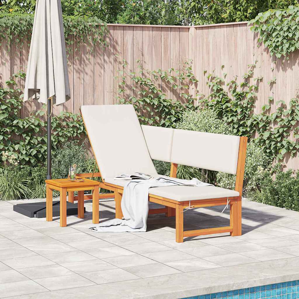 Solstol 1-person Brun 200 x 57 x 75 cm Massivt akacietræ