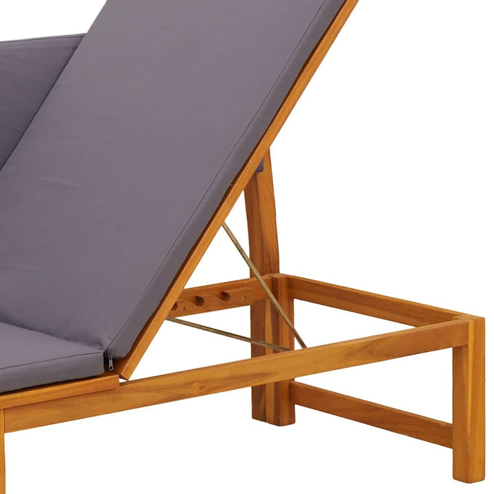 Solstol 1-person Brun 200 x 57 x 75 cm Massivt akacietræ