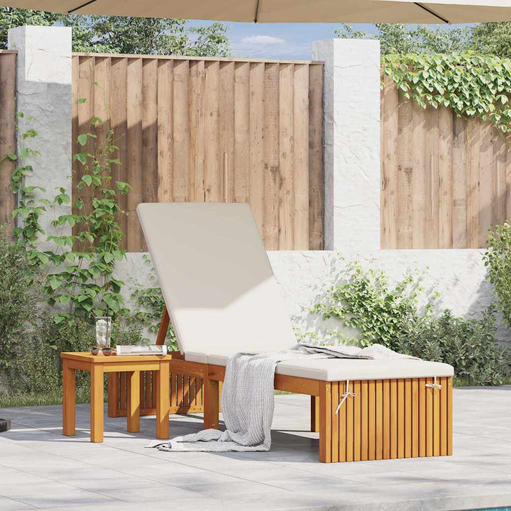 Solstol 1-person Brun 200 x 55 x 94cm Massivt akacietræ