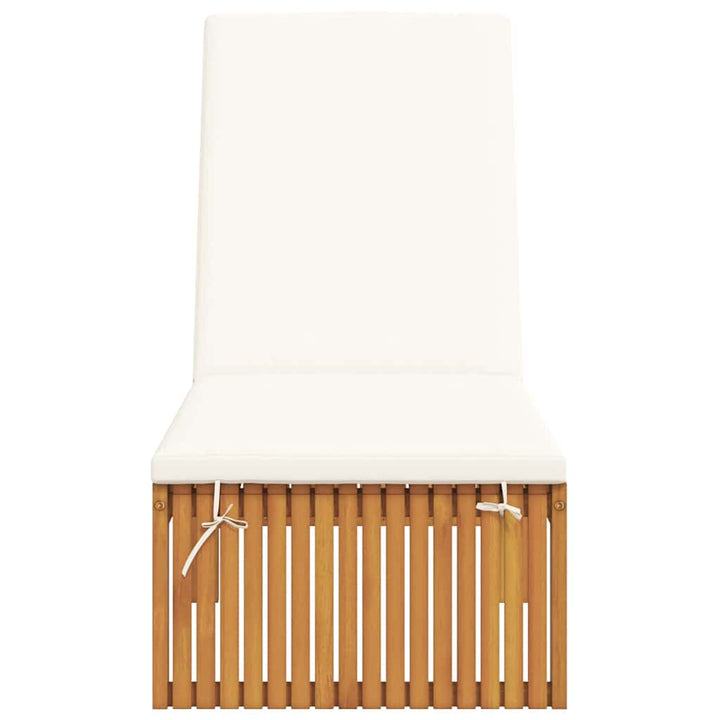 Solstol med pude Brun 200 x 55 x 94cm Massivt akacietræ