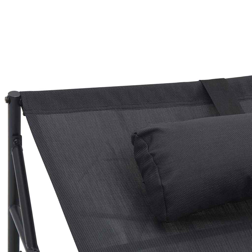 Solseng Antracit 200 x 74 x 73 cm Textilene og stål