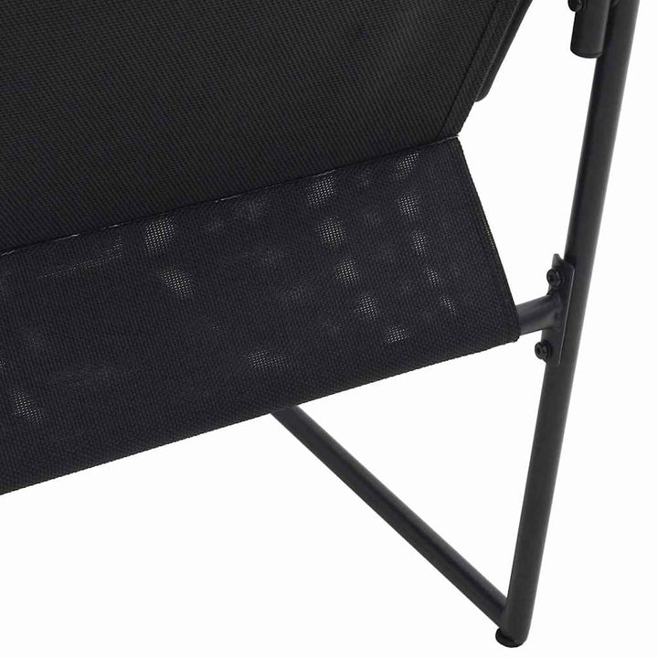 Havestole 4 pcs Sort og antracit 50.5 x 59 x 81.5 cm Textilene