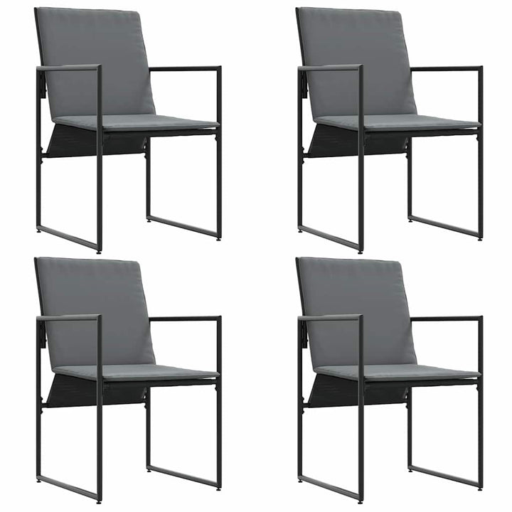 Havestole 4 pcs Sort og antracit 50.5 x 59 x 81.5 cm Textilene