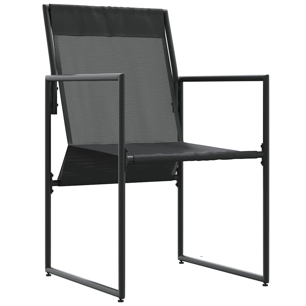 Havestole 4 pcs Sort og antracit 50.5 x 59 x 81.5 cm Textilene