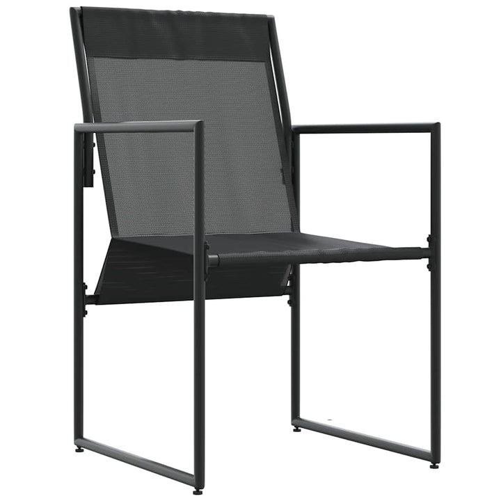 Havestole 4 pcs Sort og antracit 50.5 x 59 x 81.5 cm Textilene