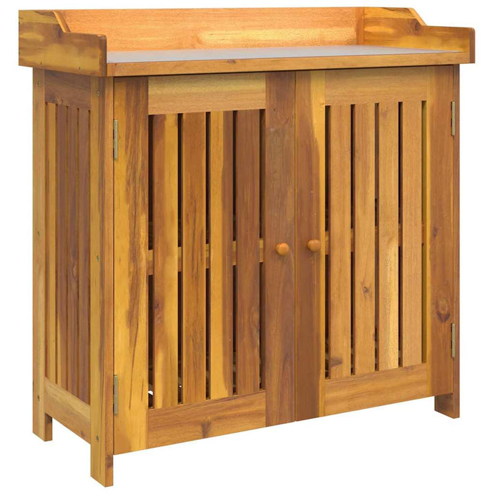 Havekabinet med opbevaring med dør Brun 78 x 36.5 x 78cm