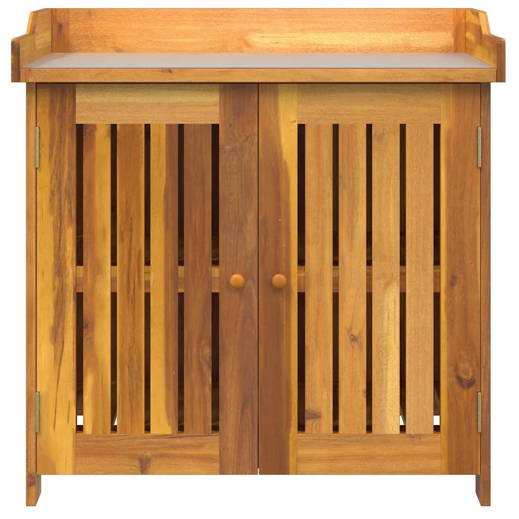 Havekabinet med opbevaring med dør Brun 78 x 36.5 x 78cm