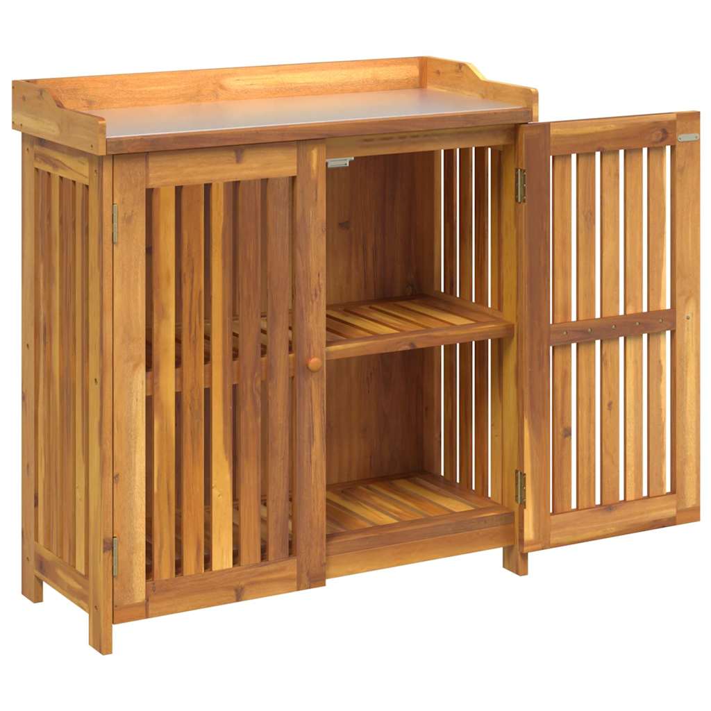 Havekabinet med opbevaring med dør Brun 93 x 41.5 x 98cm