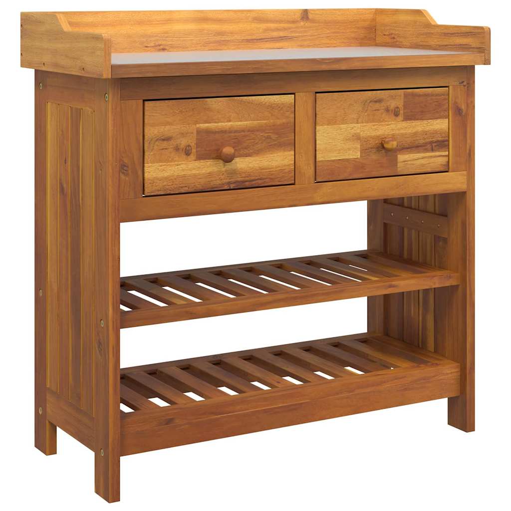 Havekabinet med skuffe med hylde Brun 78 x 36.5 x 78cm