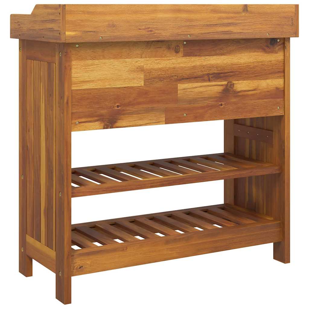 Havekabinet med skuffe med hylde Brun 78 x 36.5 x 78cm