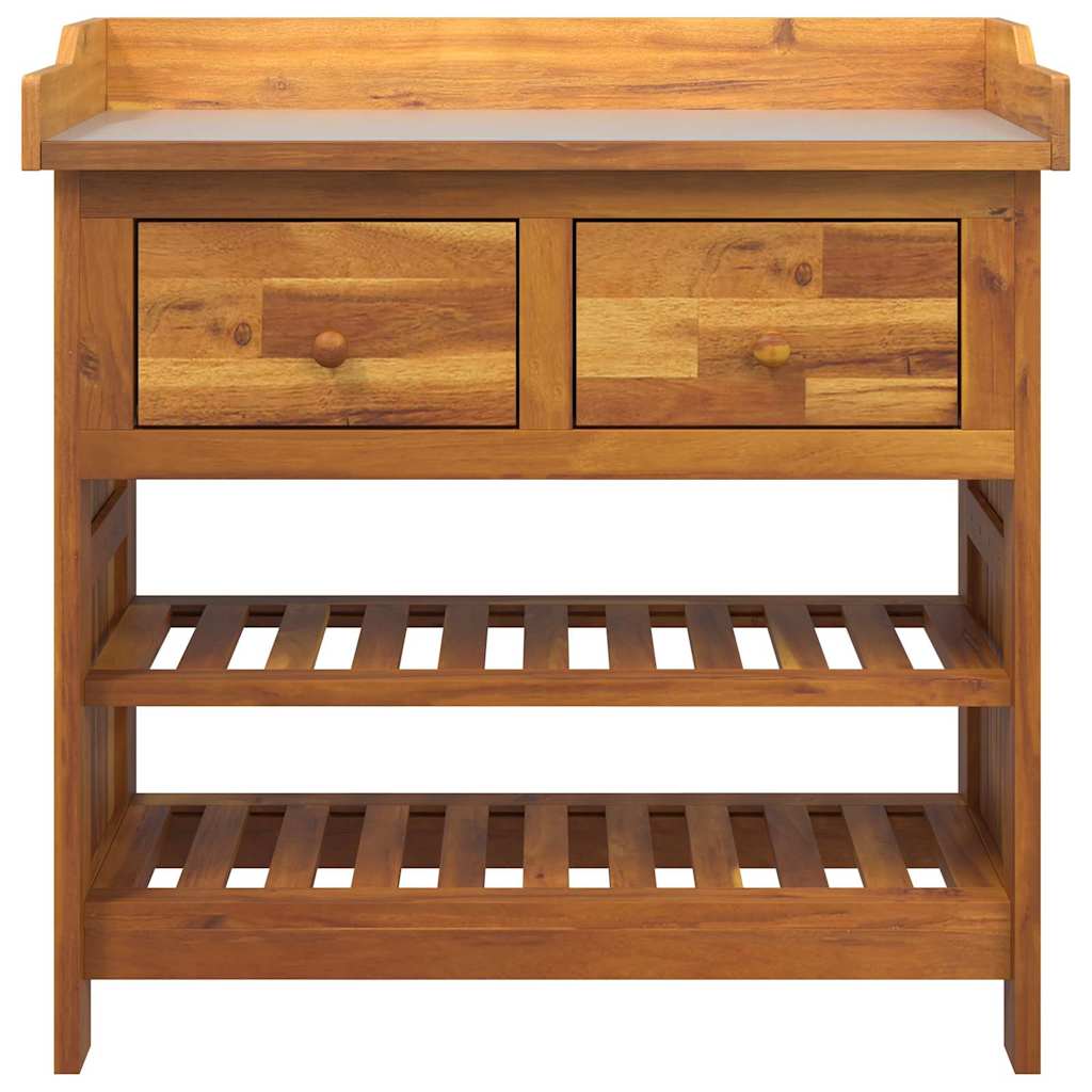 Havekabinet med skuffe med hylde Brun 78 x 36.5 x 78cm