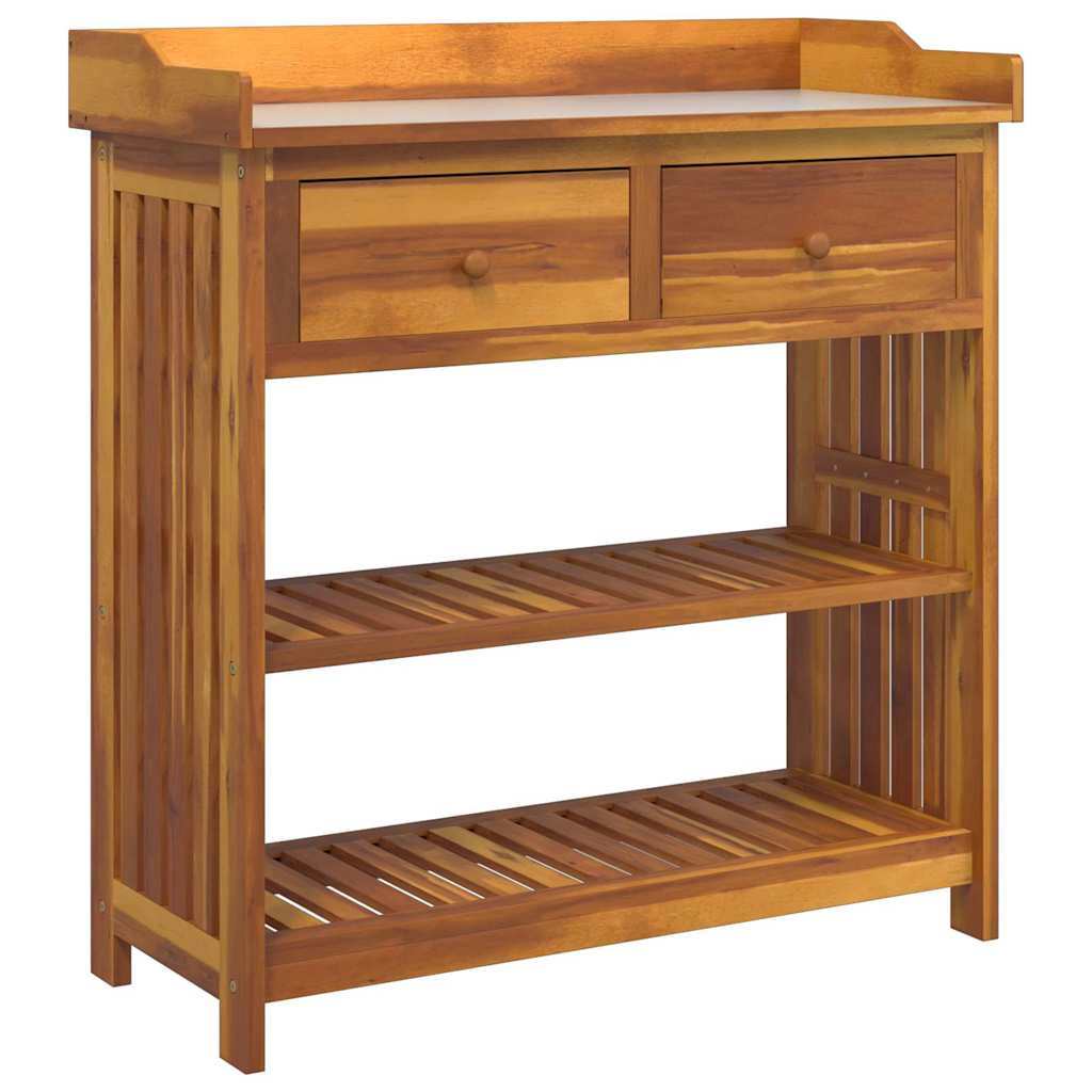Havekabinet med skuffe med hylde Brun 93 x 41.5 x 98cm