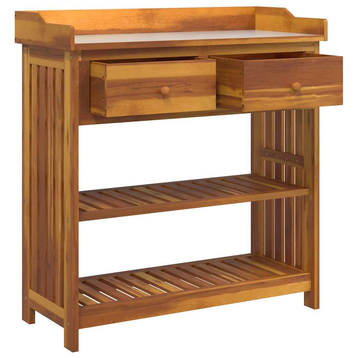 Havekabinet med skuffe med hylde Brun 93 x 41.5 x 98cm