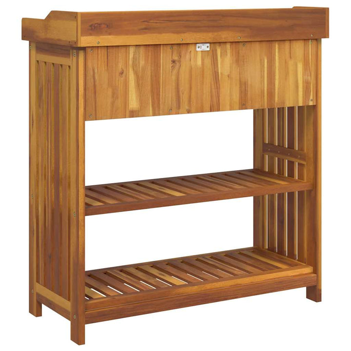 Havekabinet med skuffe med hylde Brun 93 x 41.5 x 98cm