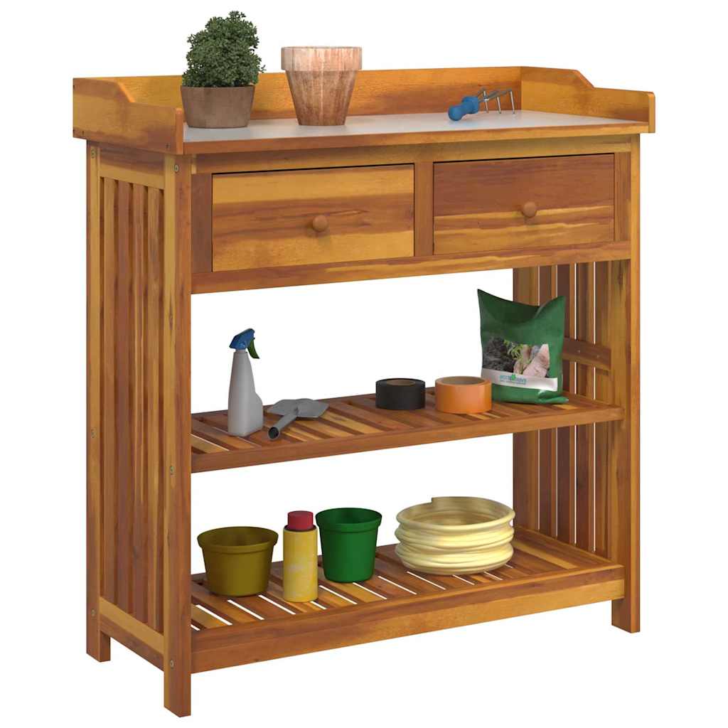 Havekabinet med skuffe med hylde Brun 93 x 41.5 x 98cm