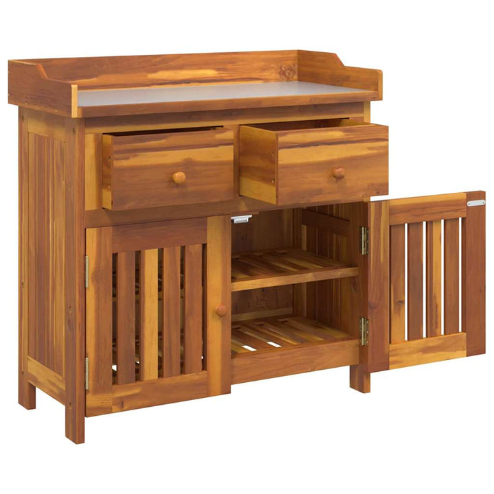 Havekabinet med skuffe med opbevaring Brun 78 x 36.5 x 78cm