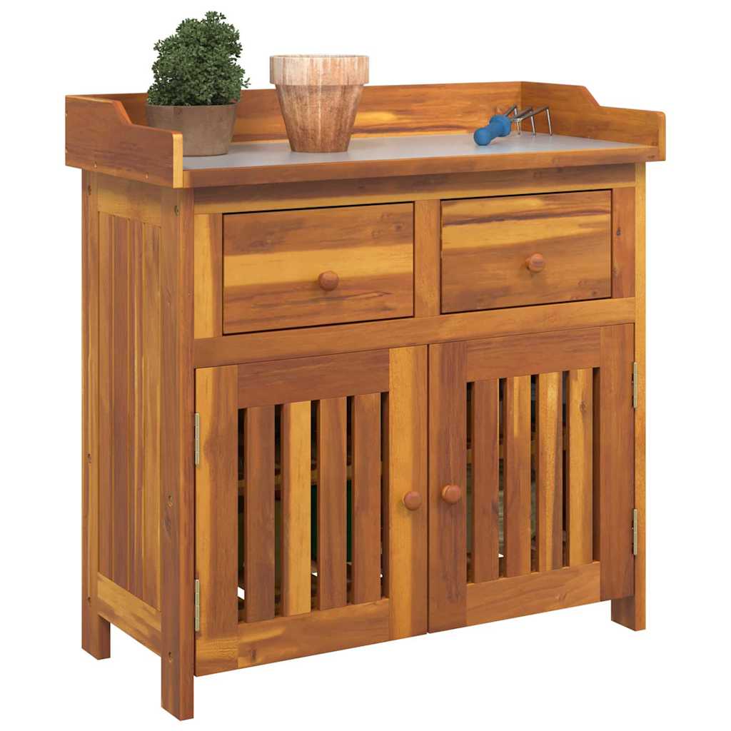 Havekabinet med skuffe med opbevaring Brun 78 x 36.5 x 78cm