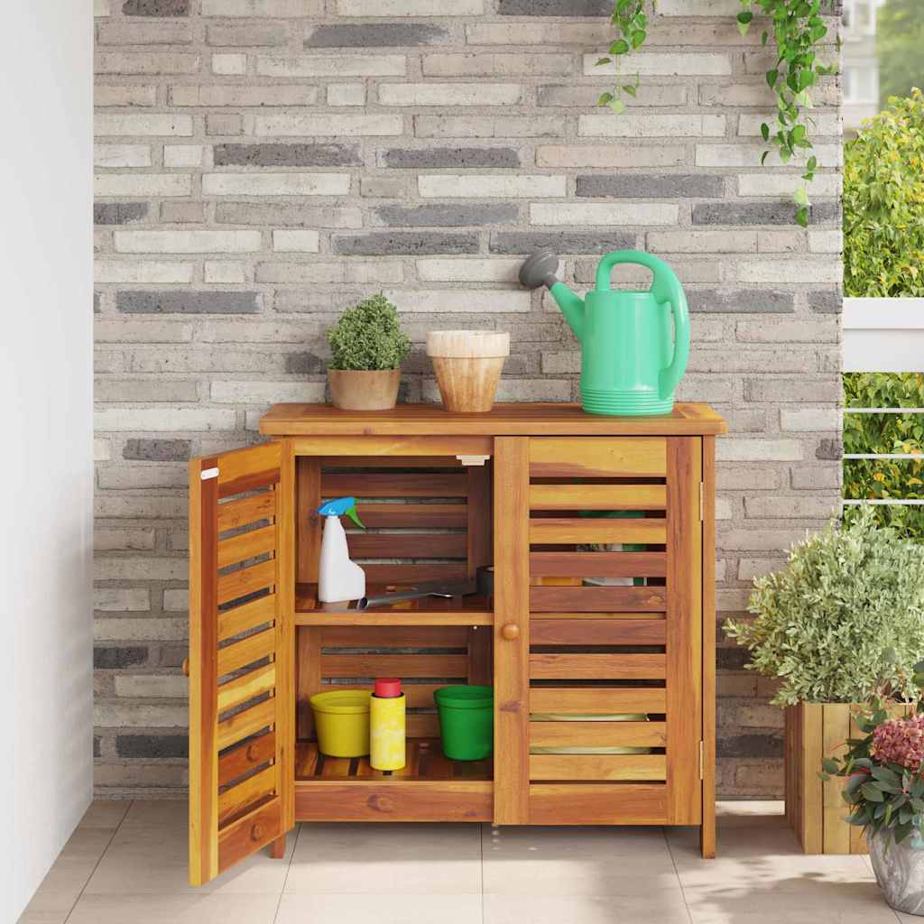 Havekabinet med opbevaring med dør Brun 75 x 35 x 70cm