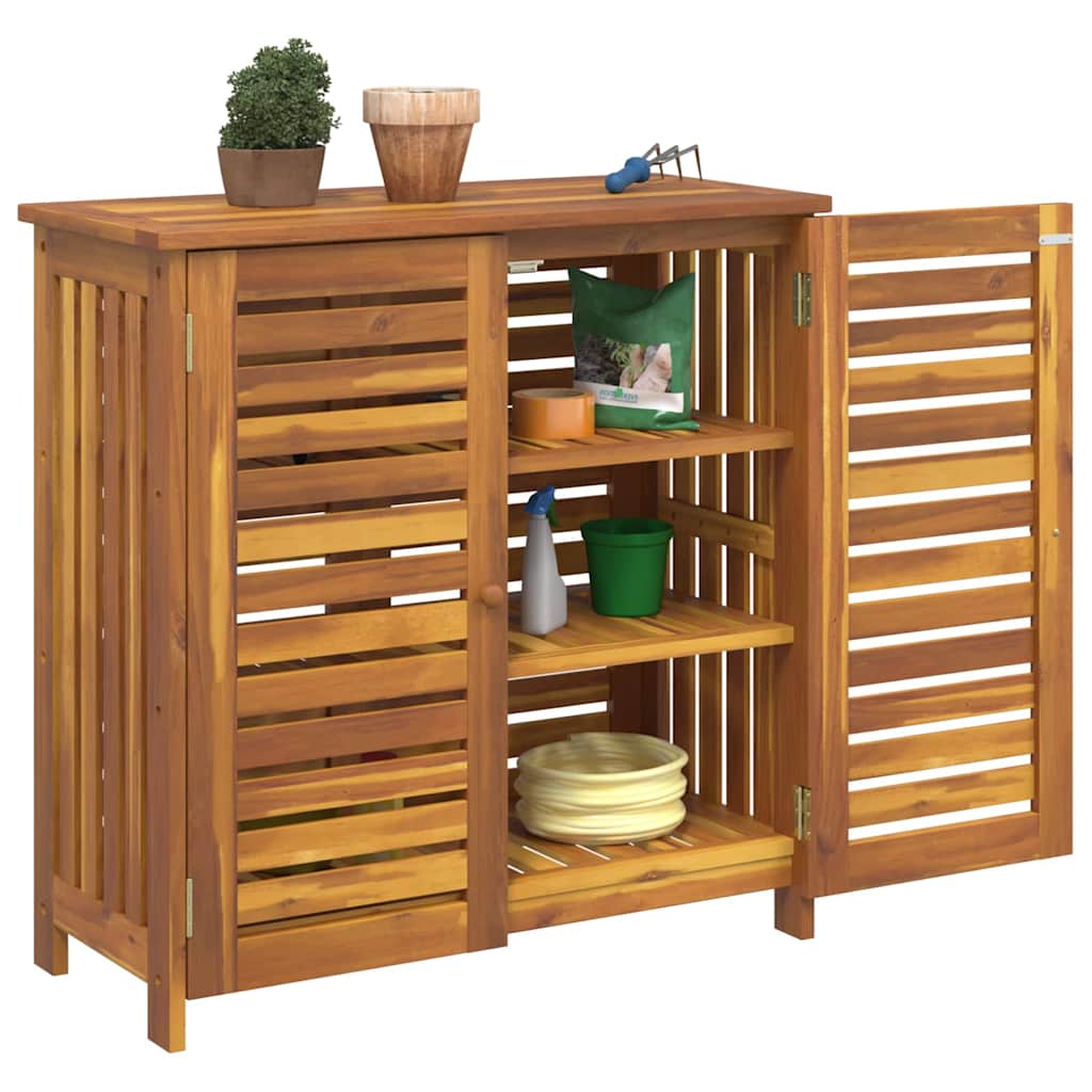 Havekabinet med opbevaring med dør Brun 90 x 40 x 90cm