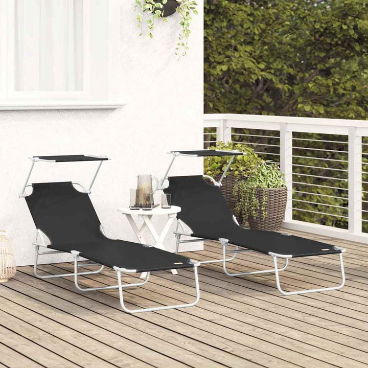 Solstol 2-person 2 pcs Sort 58 x 188 x 77cm Stof