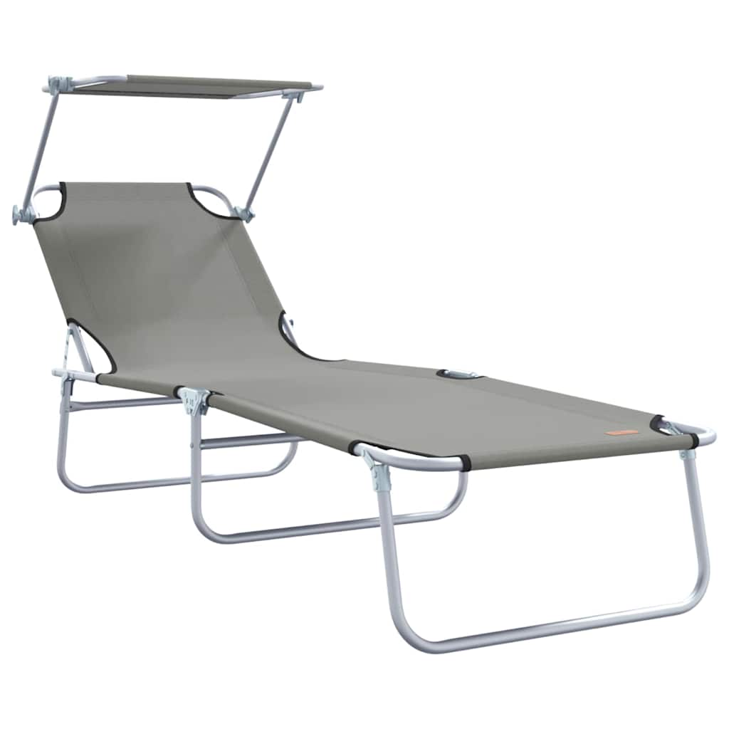 Solstol 2-person 2 pcs Grå 58 x 188 x 77cm Stof