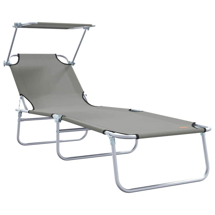 Solstol 2-person 2 pcs Grå 58 x 188 x 77cm Stof
