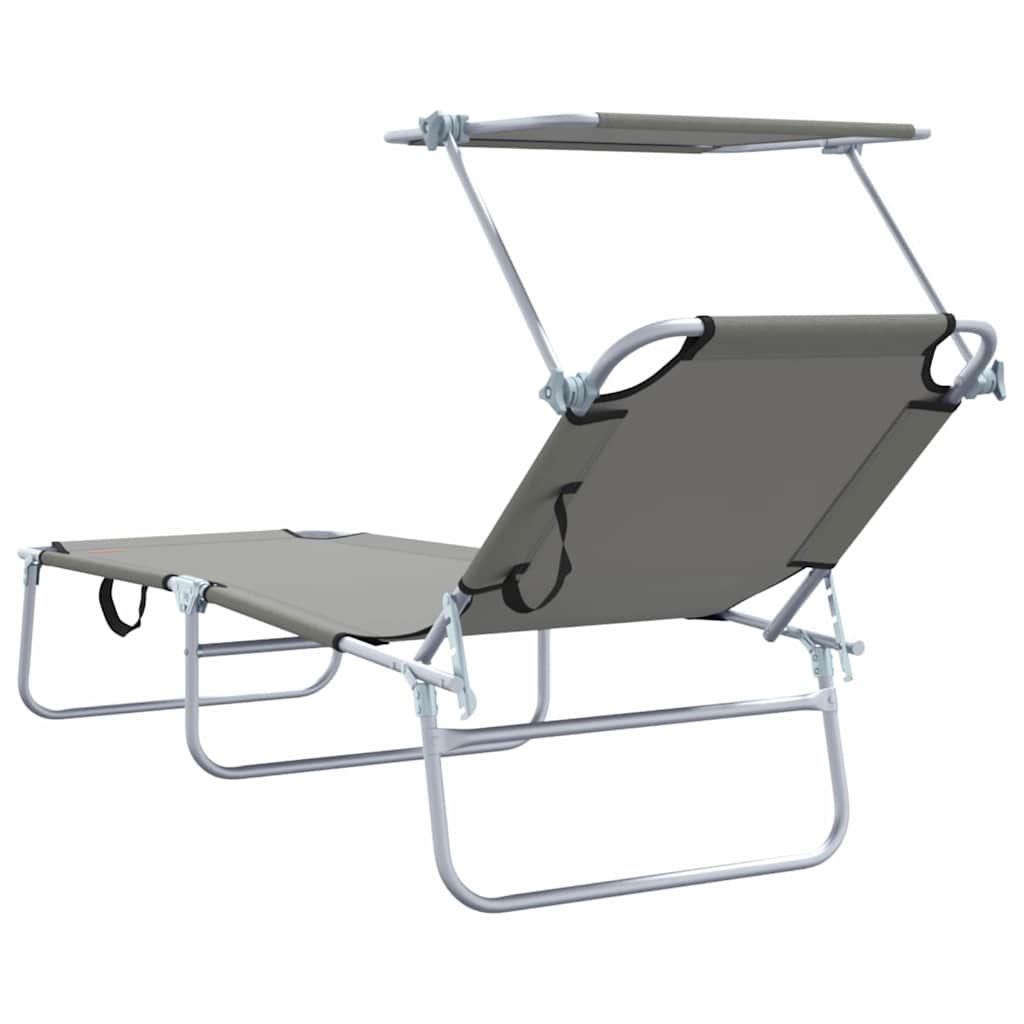 Solstol 2-person 2 pcs Grå 58 x 188 x 77cm Stof