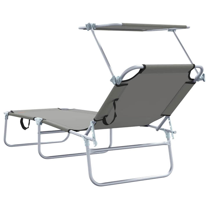 Solstol 2-person 2 pcs Grå 58 x 188 x 77cm Stof