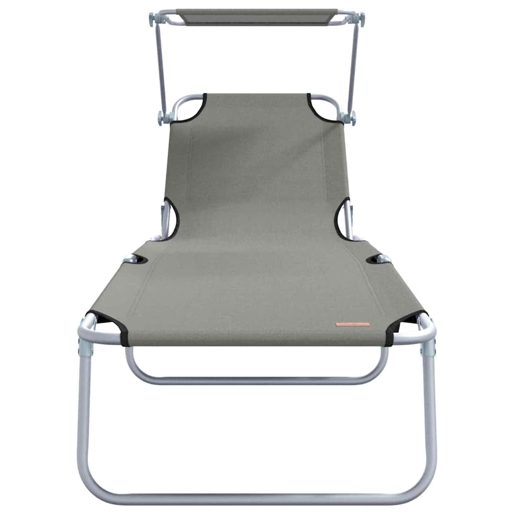 Solstol 2-person 2 pcs Grå 58 x 188 x 77cm Stof