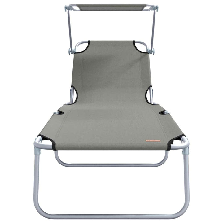 Solstol 2-person 2 pcs Grå 58 x 188 x 77cm Stof