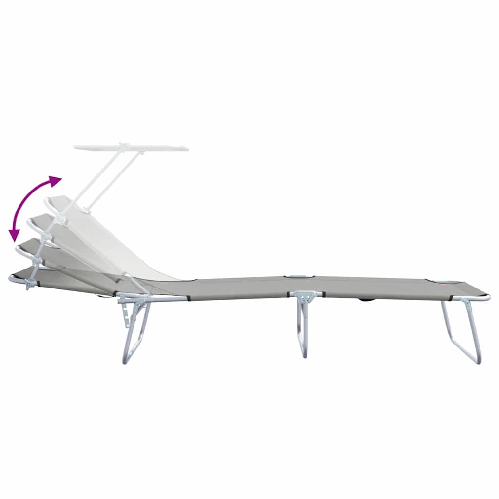 Solstol 2-person 2 pcs Grå 58 x 188 x 77cm Stof