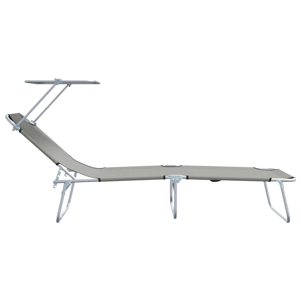 Solstol 2-person 2 pcs Grå 58 x 188 x 77cm Stof