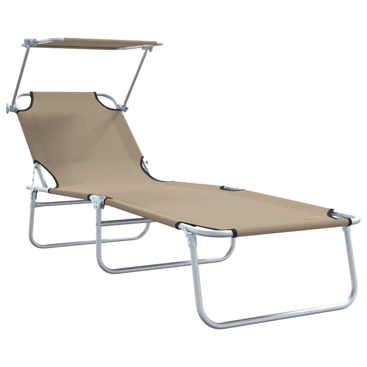 Solstol 2-person 2 pcs Gråbrun 58 x 188 x 77cm Stof