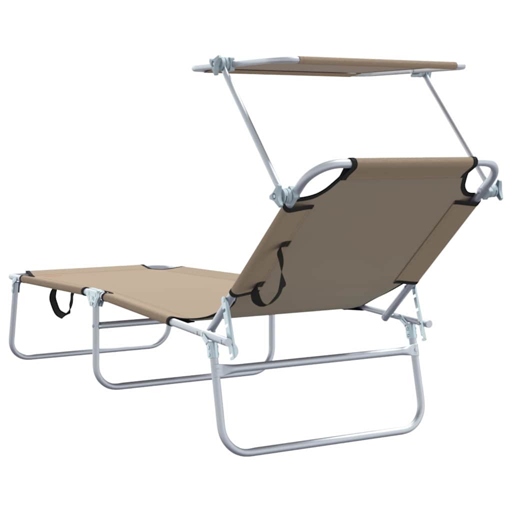 Solstol 2-person 2 pcs Gråbrun 58 x 188 x 77cm Stof