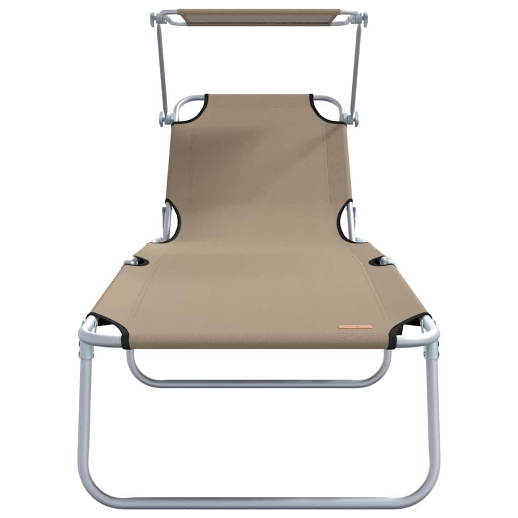 Solstol 2-person 2 pcs Gråbrun 58 x 188 x 77cm Stof